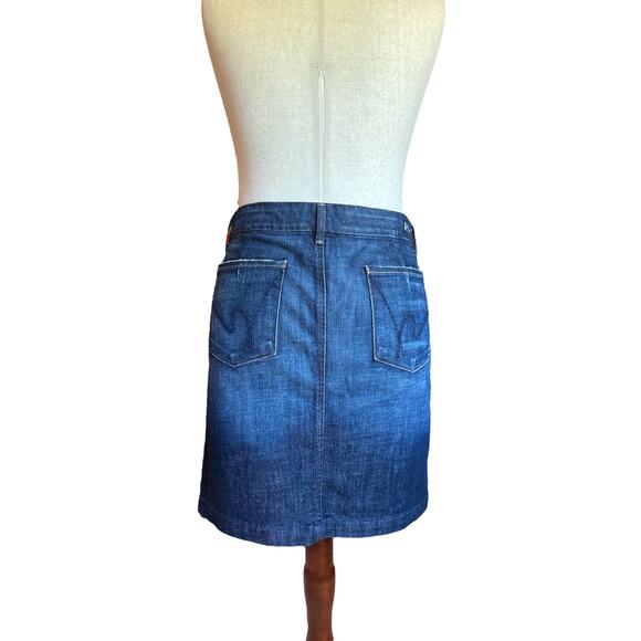 Citizens of Humanity Stretch Denim Skirt Size 30 | Knee-Length Dark Wash - Picture 5 of 14